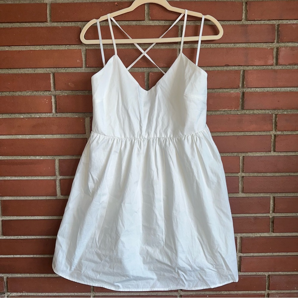 NWT BP. Blanc Cross Back Coquette Mini Dress Size: XL
